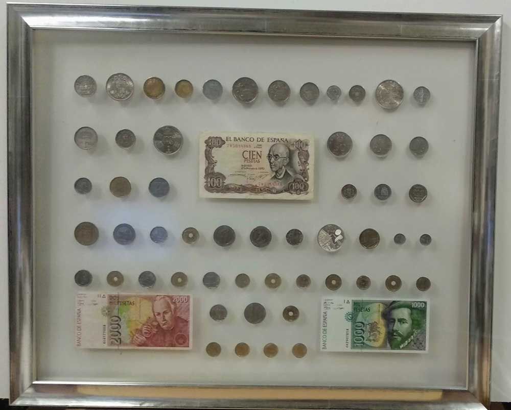 Marcopal monedas enmarcadas
